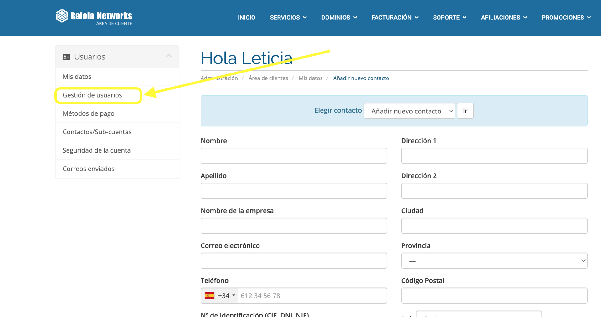 Cómo dar acceso a otra persona a tu hosting de Raiola | Academias online profesionales con WordPress | Leticia R Cómo dar acceso a otra persona a tu hosting de Raiola