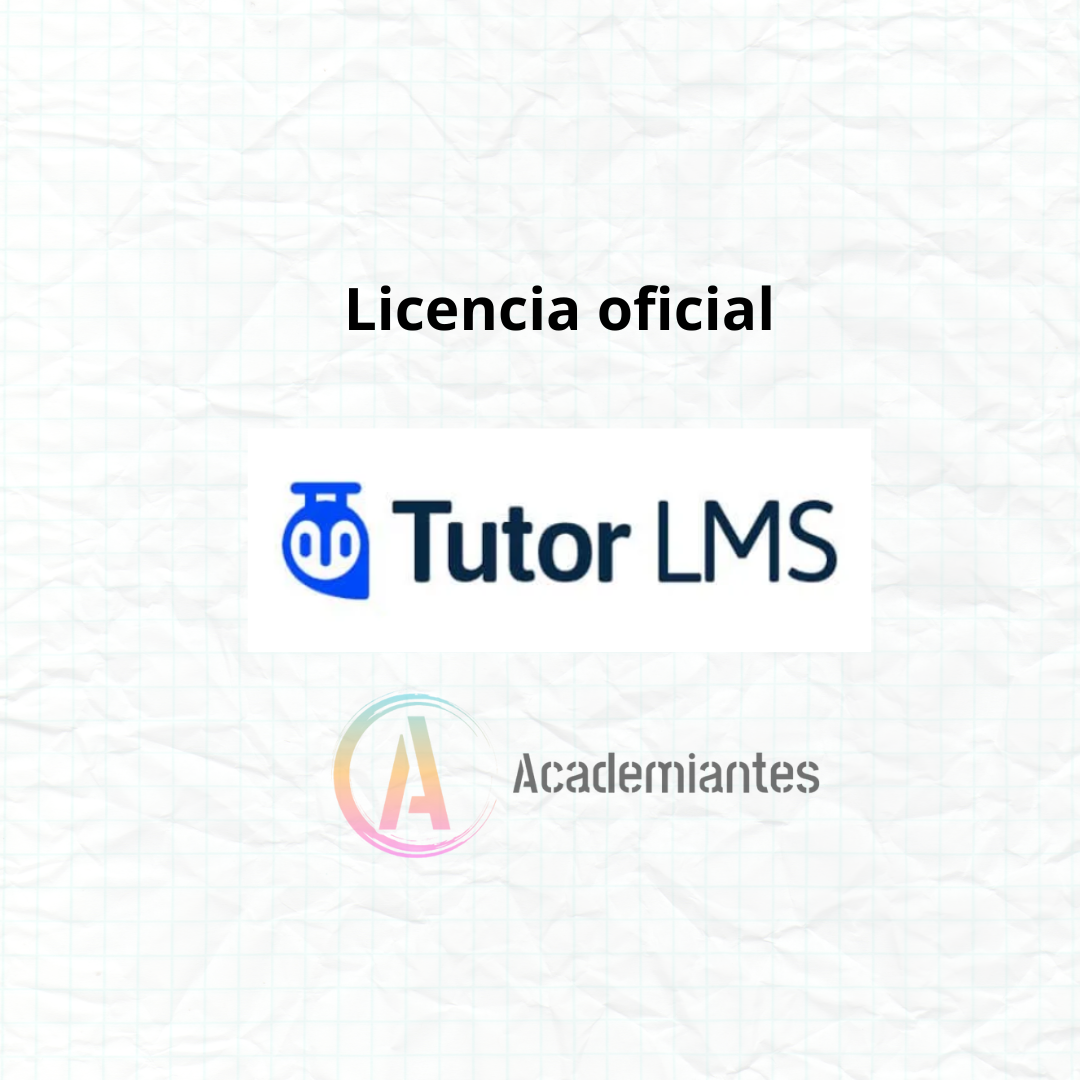 Licencia oficial tutor lms pro